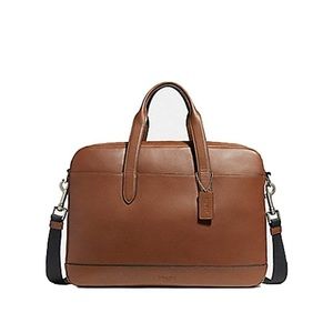 Coach Hamilton Brown Leather Briefcase Laptop Bag
